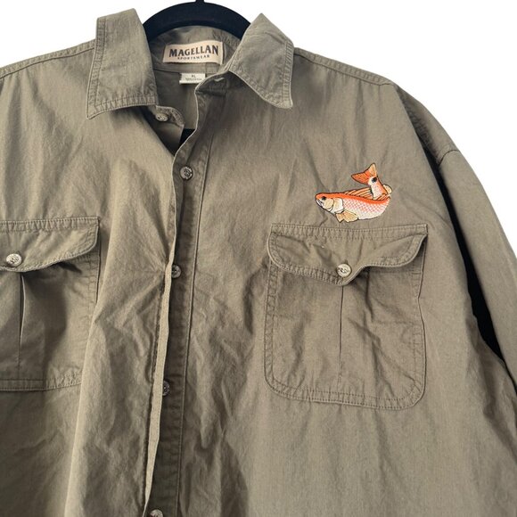 Magellan Sportswear Men's Short Sleeves Casual Cotton Button Down Shirt, Size XL - Picture 3 of 6